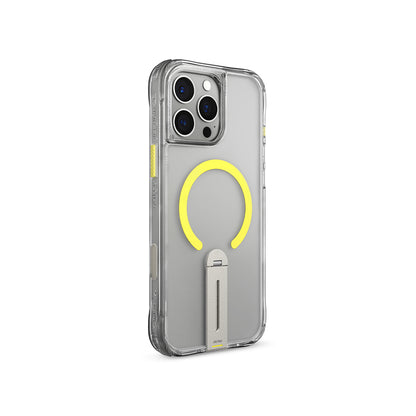 iPhone 16 Pro Max Kılıf M-safe Şarj Özellikli 360 Derece Dönebilen Standlı Skinarma Helix Kapak
