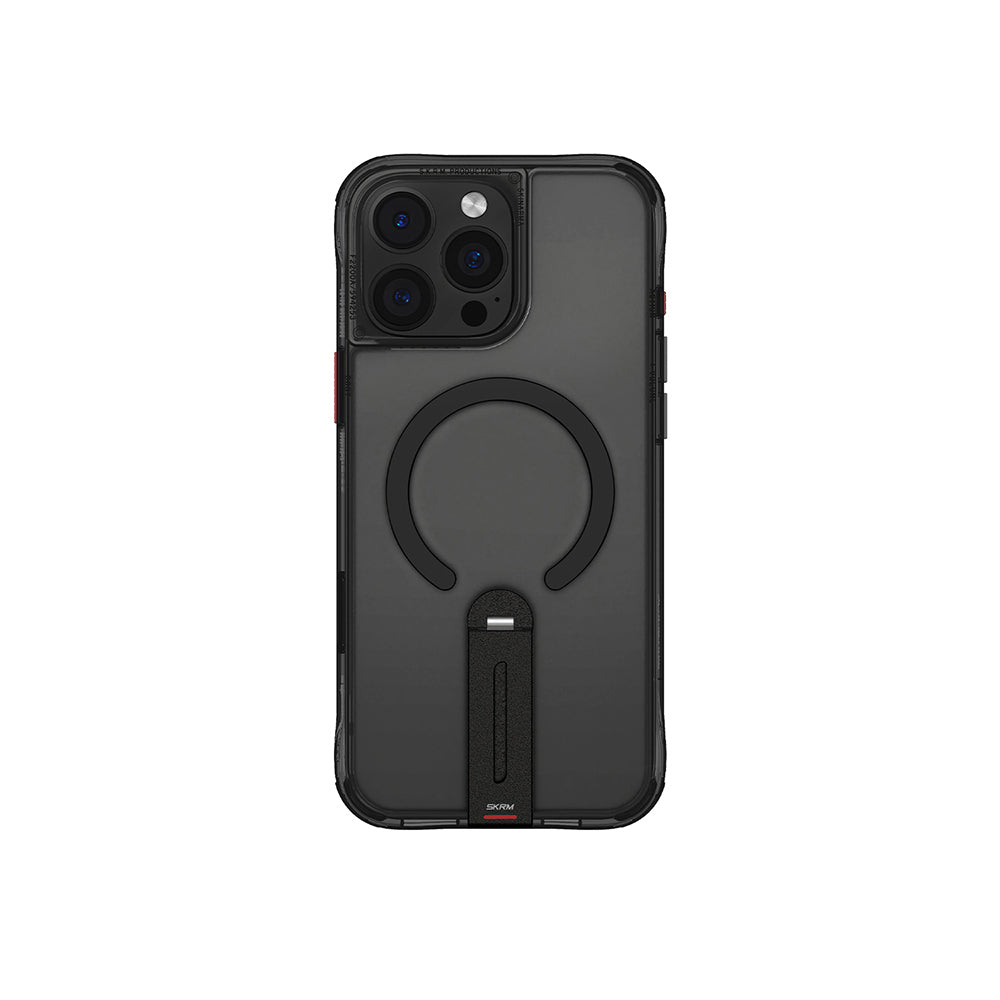 iPhone 16 Pro Max Kılıf M-safe Şarj Özellikli 360 Derece Dönebilen Standlı Skinarma Helix Kapak