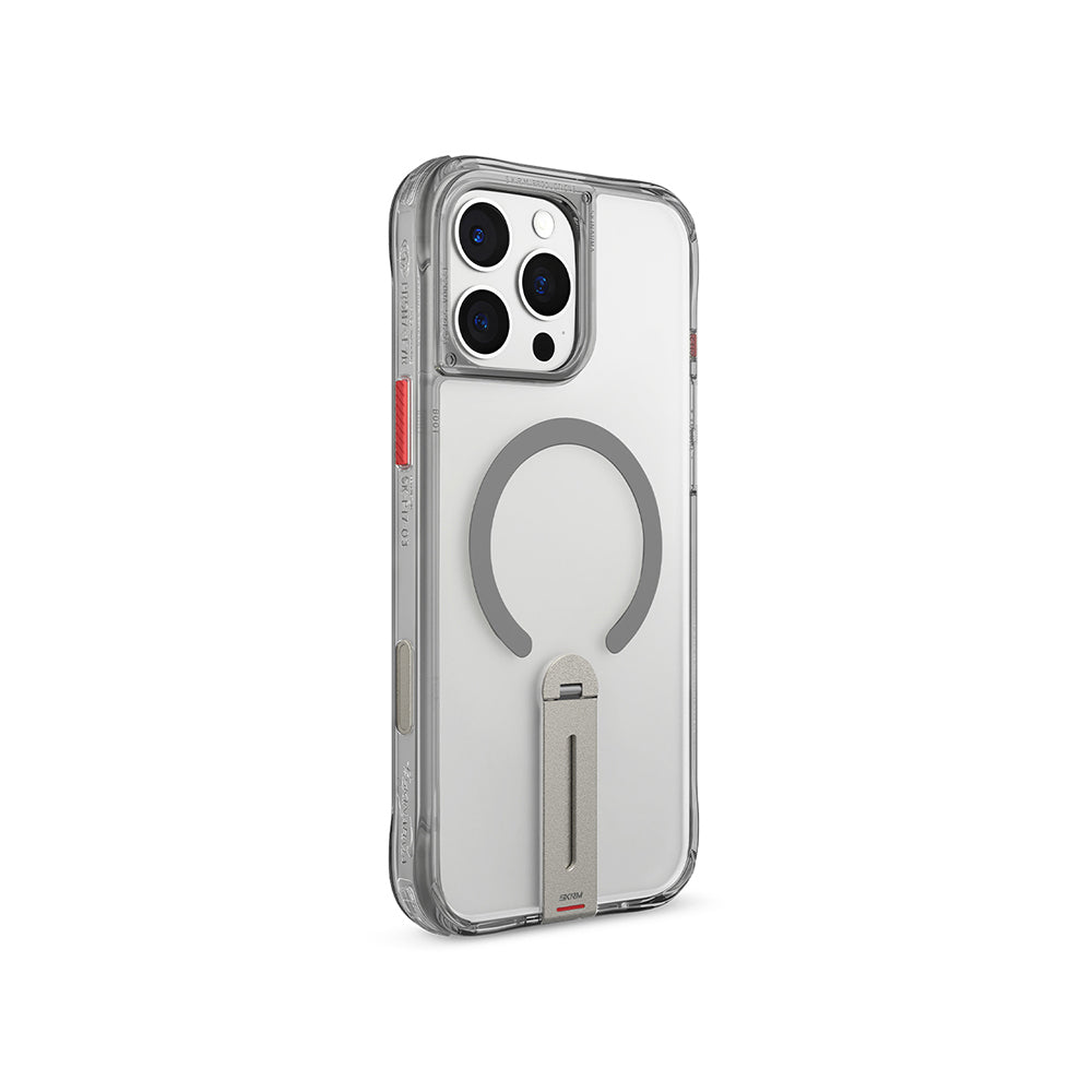iPhone 16 Pro Max Kılıf M-safe Şarj Özellikli 360 Derece Dönebilen Standlı Skinarma Helix Kapak