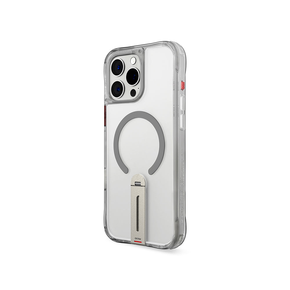 iPhone 16 Pro Max Kılıf M-safe Şarj Özellikli 360 Derece Dönebilen Standlı Skinarma Helix Kapak