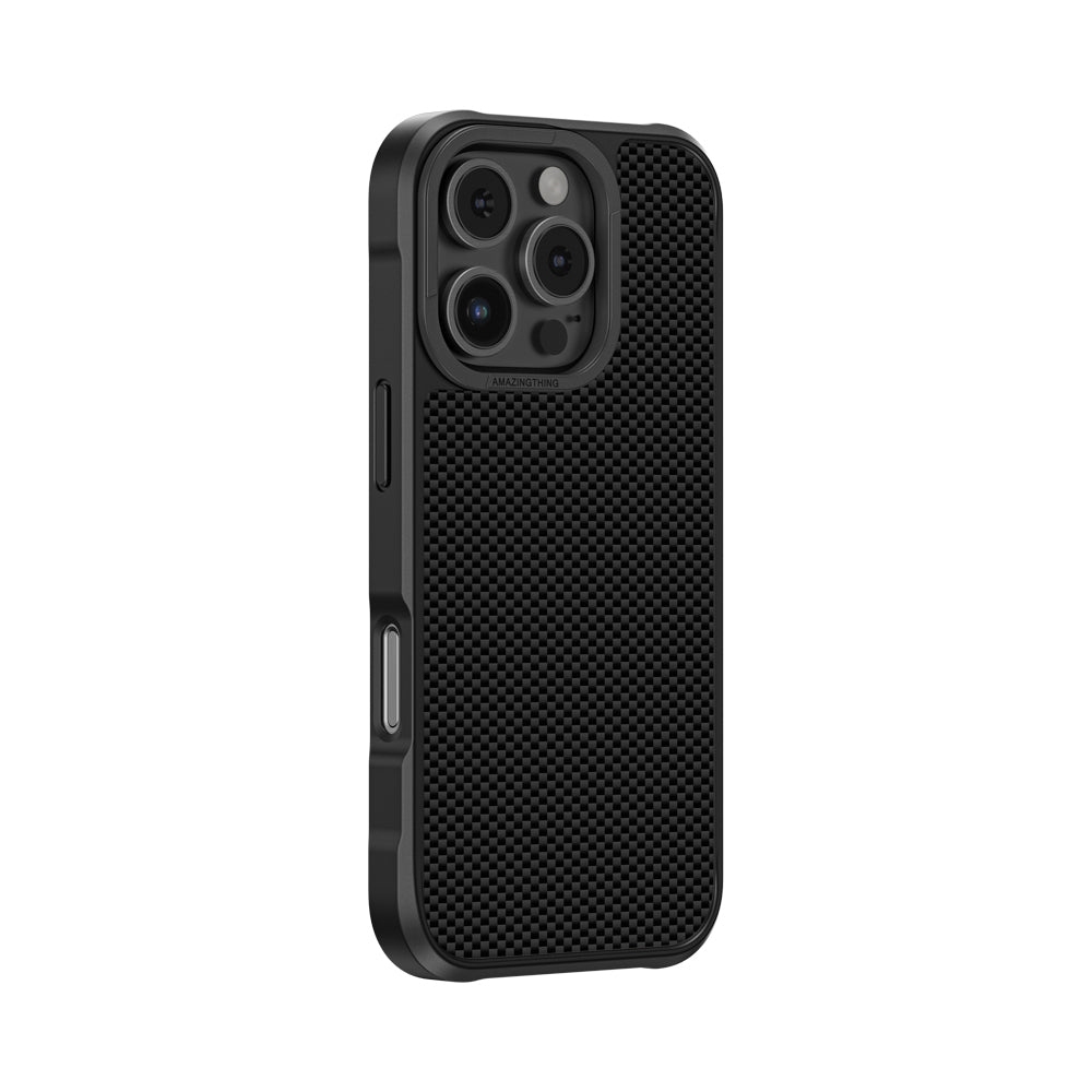 iPhone 16 Pro Max Kılıf M-safe Şarj Özellikli 600D Aramid Fiber Amazingthing Titan Max Serisi Kapak