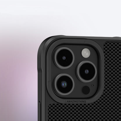 iPhone 16 Pro Max Kılıf M-safe Şarj Özellikli 600D Aramid Fiber Amazingthing Titan Max Serisi Kapak