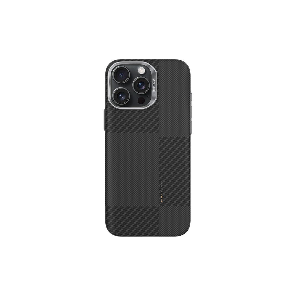 iPhone 16 Pro Max Kılıf M-safe Şarj Özellikli 600D Metal Kamera Çerçeveli Raptic Aramid Fiber Croxx Mondrian Serisi Kapak
