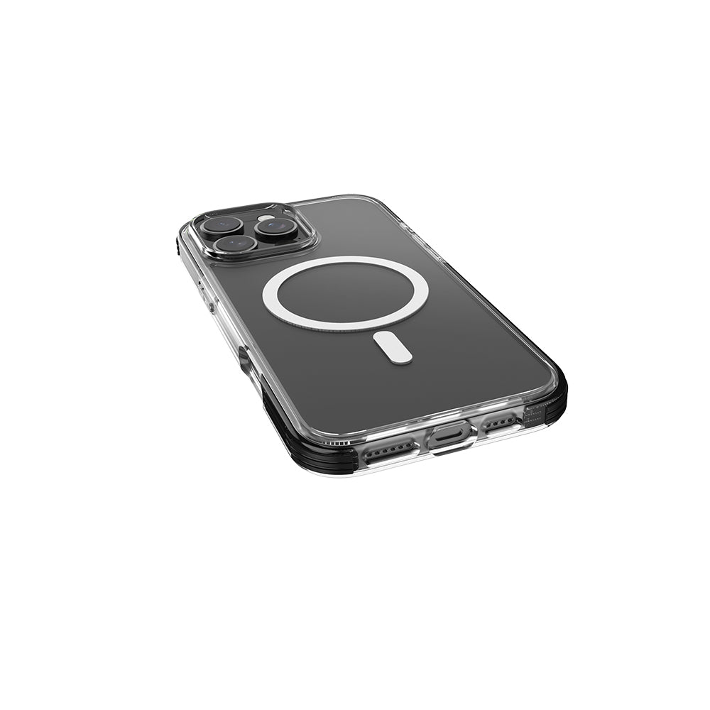 iPhone 16 Pro Max Kılıf M-safe Şarj Özellikli Airbag Tasarımlı Raptic Clear Serisi Şeffaf Kapak