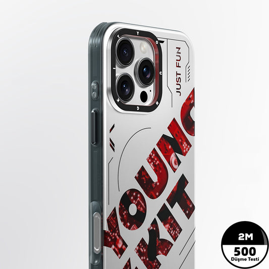 iPhone 16 Pro Max Kılıf M-safe Şarj Özellikli Airbagli Çift Katmanlı Youngkit Future Serisi Kapak