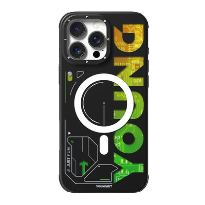 iPhone 16 Pro Max Kılıf M-safe Şarj Özellikli Airbagli Çift Katmanlı Youngkit Future Serisi Kapak