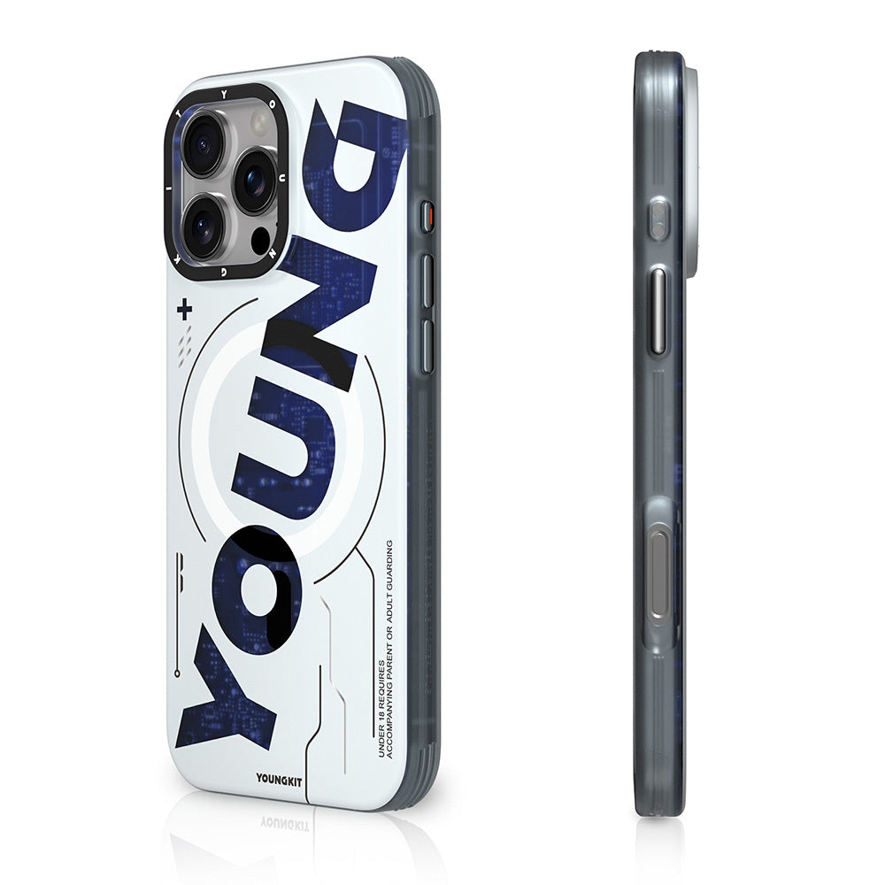 iPhone 16 Pro Max Kılıf M-safe Şarj Özellikli Airbagli Çift Katmanlı Youngkit Future Serisi Kapak