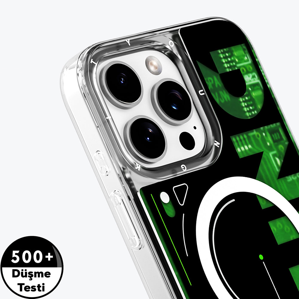 iPhone 16 Pro Max Kılıf M-safe Şarj Özellikli Airbagli Çift Katmanlı Youngkit Future Streamer Serisi Kapak