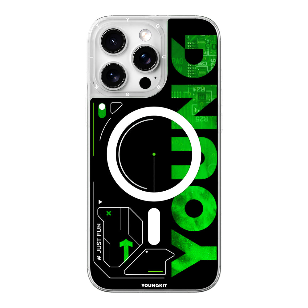 iPhone 16 Pro Max Kılıf M-safe Şarj Özellikli Airbagli Çift Katmanlı Youngkit Future Streamer Serisi Kapak