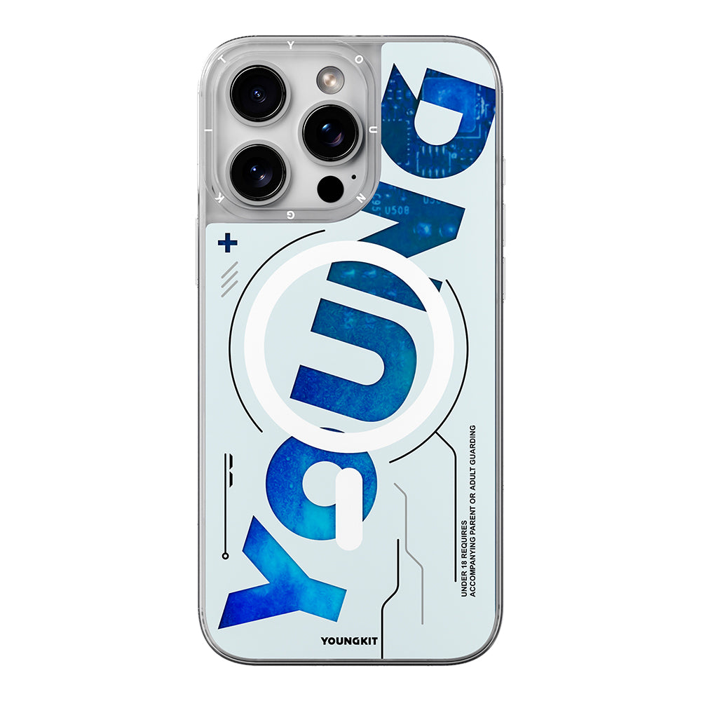 iPhone 16 Pro Max Kılıf M-safe Şarj Özellikli Airbagli Çift Katmanlı Youngkit Future Streamer Serisi Kapak