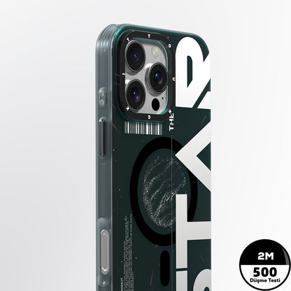 iPhone 16 Pro Max Kılıf M-safe Şarj Özellikli Airbagli Hologram Tasarımlı Youngkit Interstellar Serisi Kapak