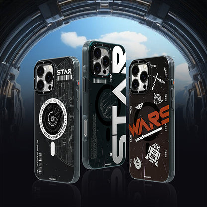 iPhone 16 Pro Max Kılıf M-safe Şarj Özellikli Airbagli Hologram Tasarımlı Youngkit Interstellar Serisi Kapak