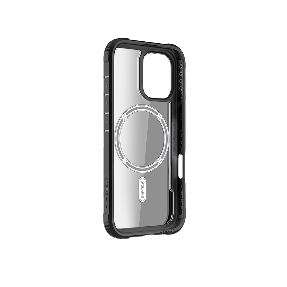 iPhone 16 Pro Max Kılıf M-safe Şarj Özellikli Airbagli Raptic Shield Serisi Şeffaf Arka Yüzey Kapak