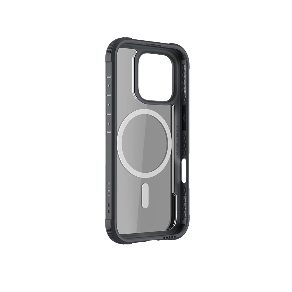 iPhone 16 Pro Max Kılıf M-safe Şarj Özellikli Airbagli Raptic Shield Serisi Şeffaf Arka Yüzey Kapak