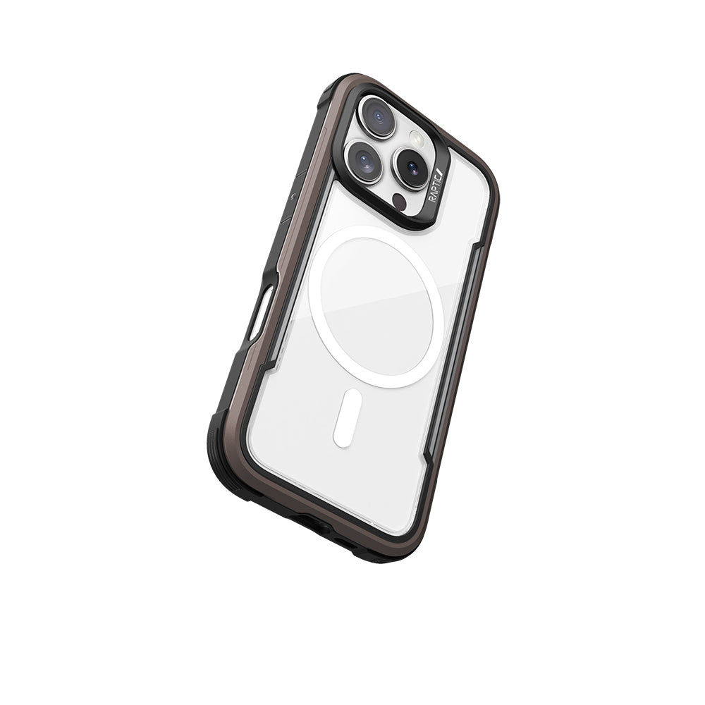 iPhone 16 Pro Max Kılıf M-safe Şarj Özellikli Airbagli Raptic Shield Serisi Şeffaf Arka Yüzey Kapak