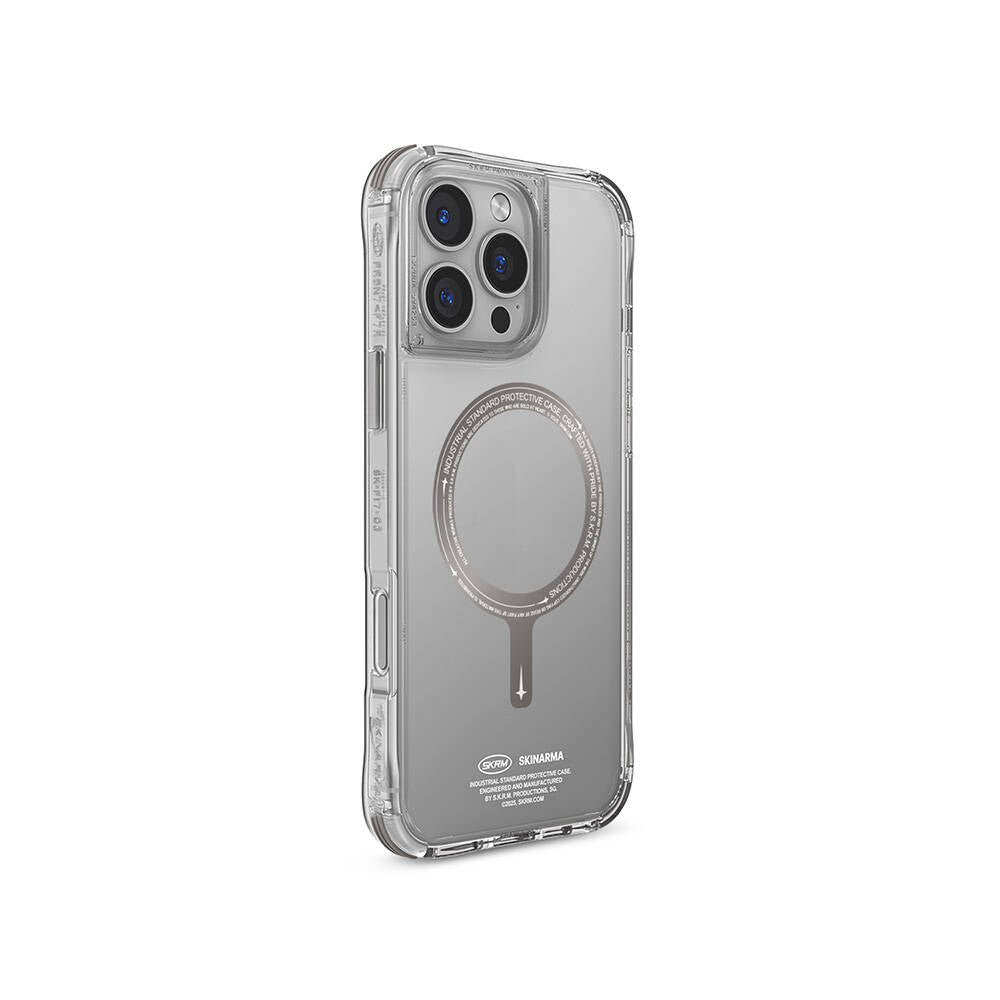 iPhone 16 Pro Max Kılıf M-safe Şarj Özellikli Airbagli Şeffaf SkinArma Saido Prime Kapak
