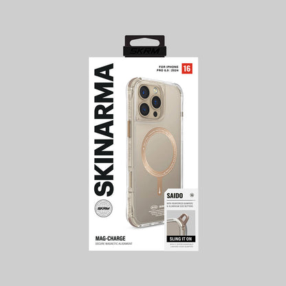 iPhone 16 Pro Max Kılıf M-safe Şarj Özellikli Airbagli Şeffaf SkinArma Saido Prime Kapak