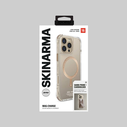 iPhone 16 Pro Max Kılıf M-safe Şarj Özellikli Airbagli Şeffaf SkinArma Saido Prime Kapak