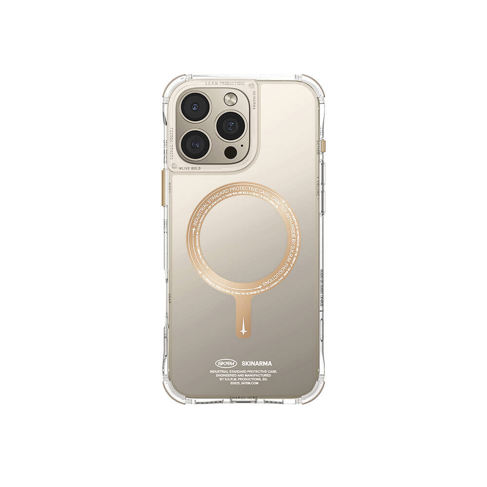iPhone 16 Pro Max Kılıf M-safe Şarj Özellikli Airbagli Şeffaf SkinArma Saido Prime Kapak