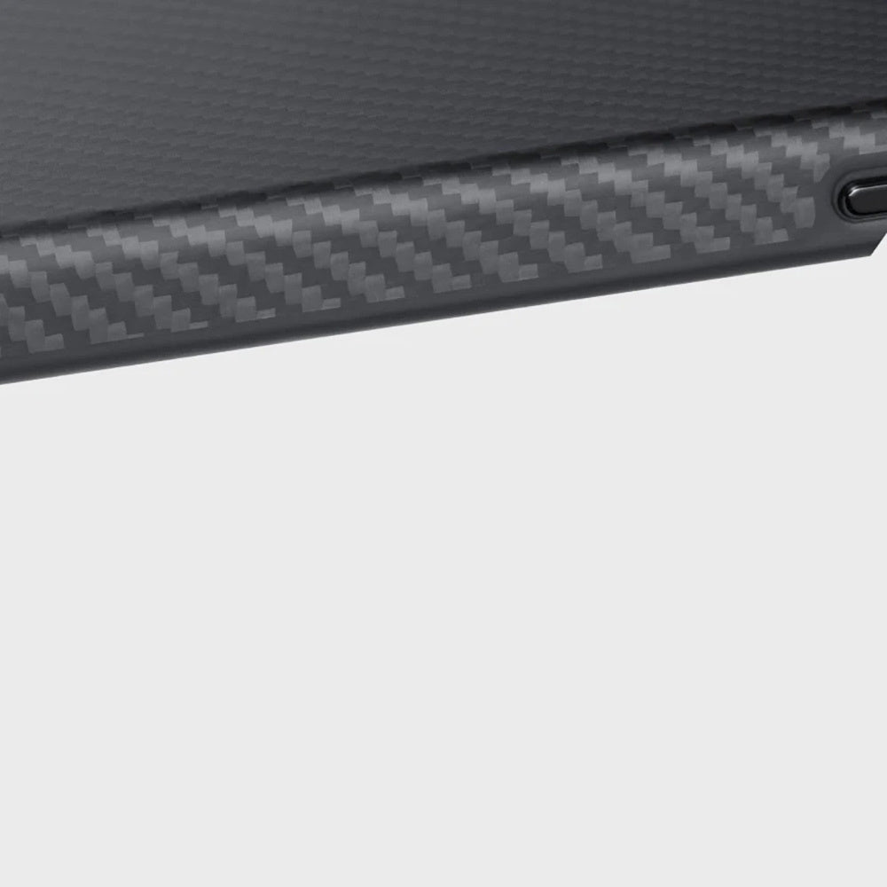 iPhone 16 Pro Max Kılıf M-safe Şarj Özellikli Aramid Fiber Pitaka Military-Grade Classic Serisi Black-Grey Twill Kapak