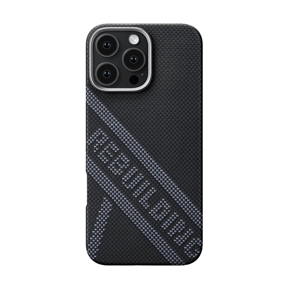 iPhone 16 Pro Max Kılıf M-safe Şarj Özellikli Aramid Fiber Re-TROS Tasarımlı Pitaka Tactile Woven Rebuilding Serisi Kapak