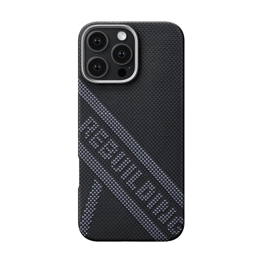 iPhone 16 Pro Max Kılıf M-safe Şarj Özellikli Aramid Fiber Re-TROS Tasarımlı Pitaka Tactile Woven Rebuilding Serisi Kapak