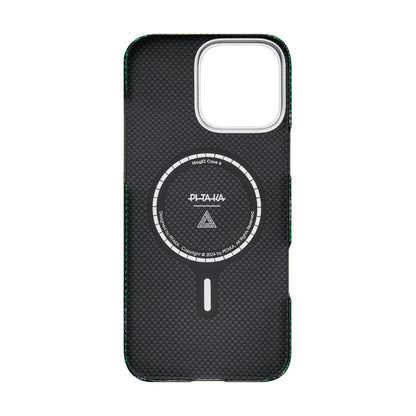 iPhone 16 Pro Max Kılıf M-safe Şarj Özellikli Aramid Fiber Re-TROS Tasarımlı Pitaka Tactile Woven Rebuilding Serisi Kapak