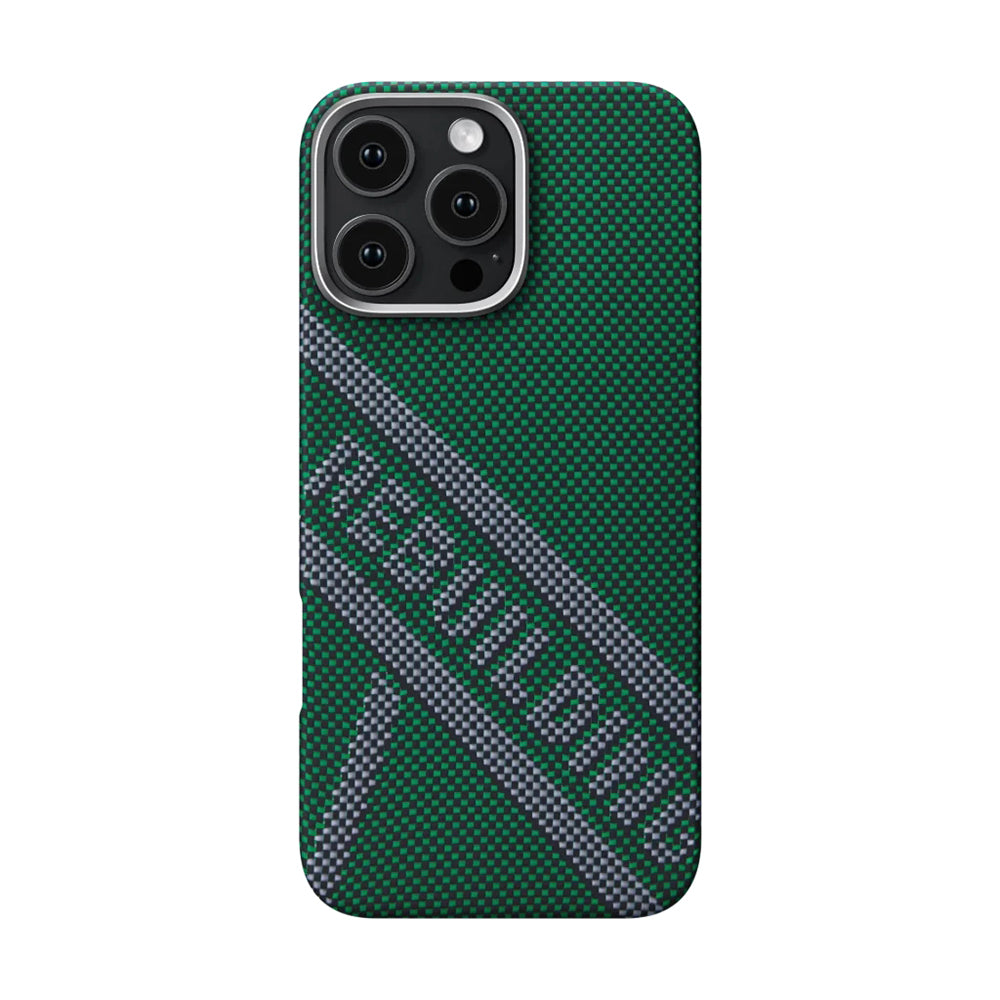 iPhone 16 Pro Max Kılıf M-safe Şarj Özellikli Aramid Fiber Re-TROS Tasarımlı Pitaka Tactile Woven Rebuilding Serisi Kapak