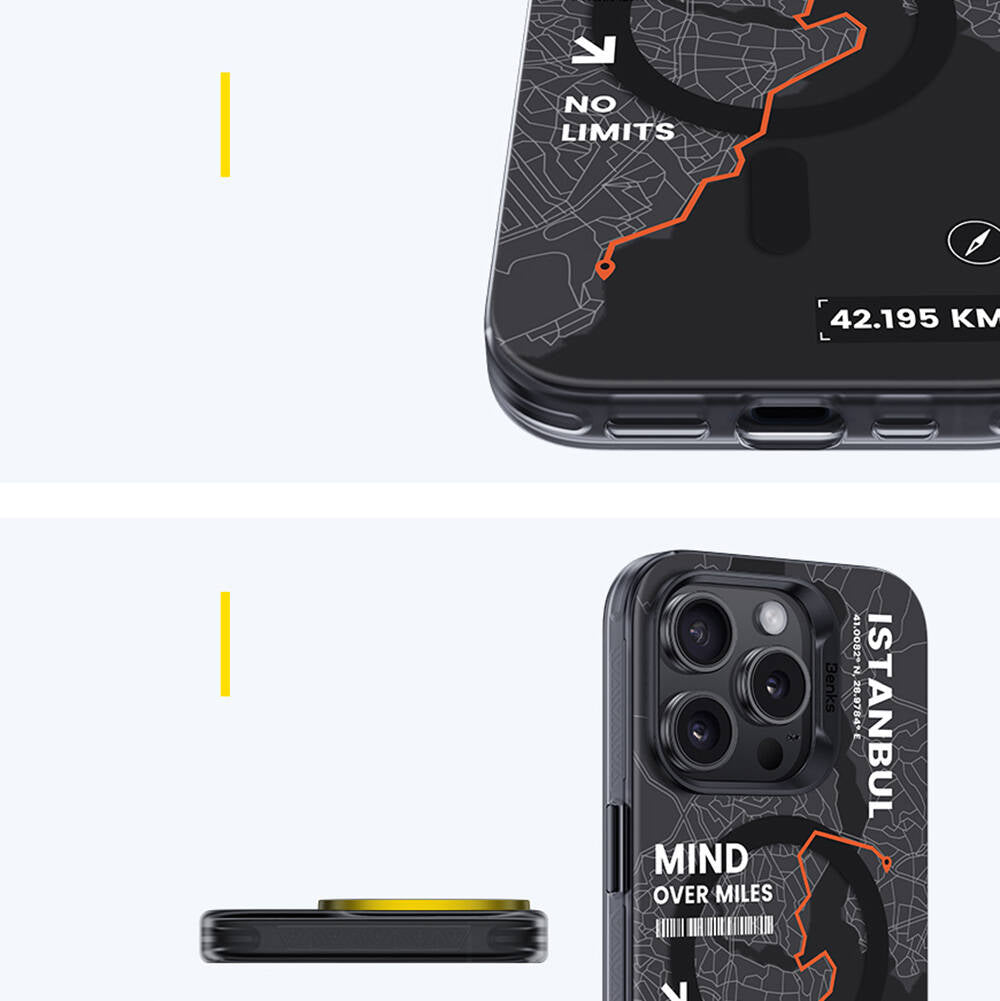 iPhone 16 Pro Max Kılıf M-safe Şarj Özellikli Benks City Serisi Kapak