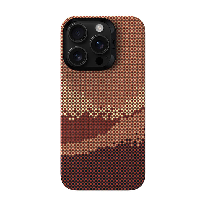 iPhone 16 Pro Max Kılıf M-safe Şarj Özellikli Benks GoldenTide ArmorAir 600D Kevlar Kapak