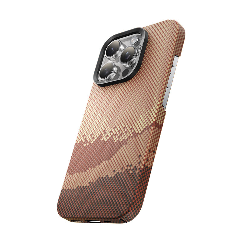 iPhone 16 Pro Max Kılıf M-safe Şarj Özellikli Benks GoldenTide ArmorAir 600D Kevlar Kapak