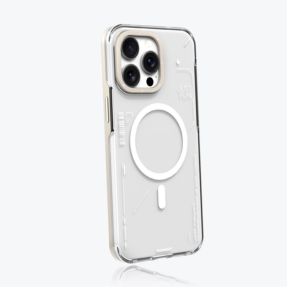 iPhone 16 Pro Max Kılıf M-safe Şarj Özellikli Çıkarılabilir Arka Yüzeyli Youngkit Mecha Kapak