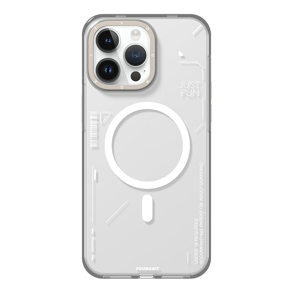 iPhone 16 Pro Max Kılıf M-safe Şarj Özellikli Çıkarılabilir Arka Yüzeyli Youngkit Mecha Kapak