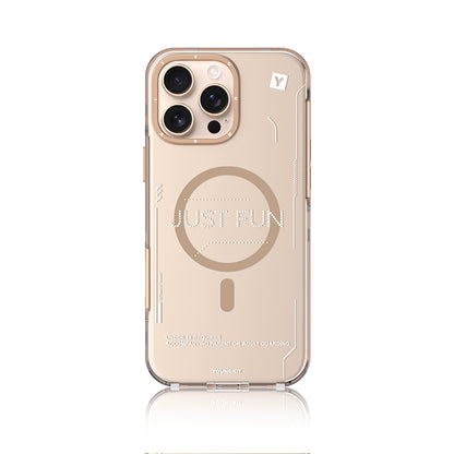 iPhone 16 Pro Max Kılıf M-safe Şarj Özellikli Çıkarılabilir Arka Yüzeyli Youngkit Mecha Kapak