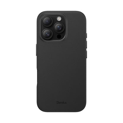 iPhone 16 Pro Max Kılıf M-safe Şarj Özellikli Çizilmeye Dayanıklı Benks VitaPro Serisi PU Deri Kapak