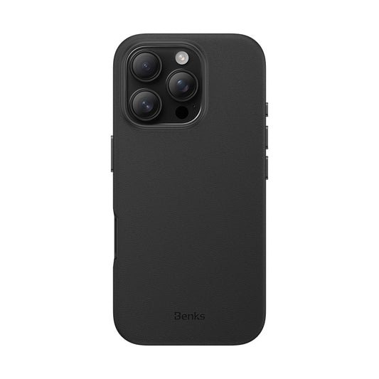 iPhone 16 Pro Max Kılıf M-safe Şarj Özellikli Çizilmeye Dayanıklı Benks VitaPro Serisi PU Deri Kapak