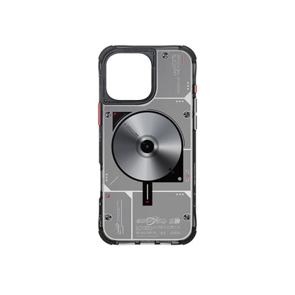 iPhone 16 Pro Max Kılıf M-safe Şarj Özellikli Disk Desenli Airbag Tasarımlı Skinarma Nova Kapak