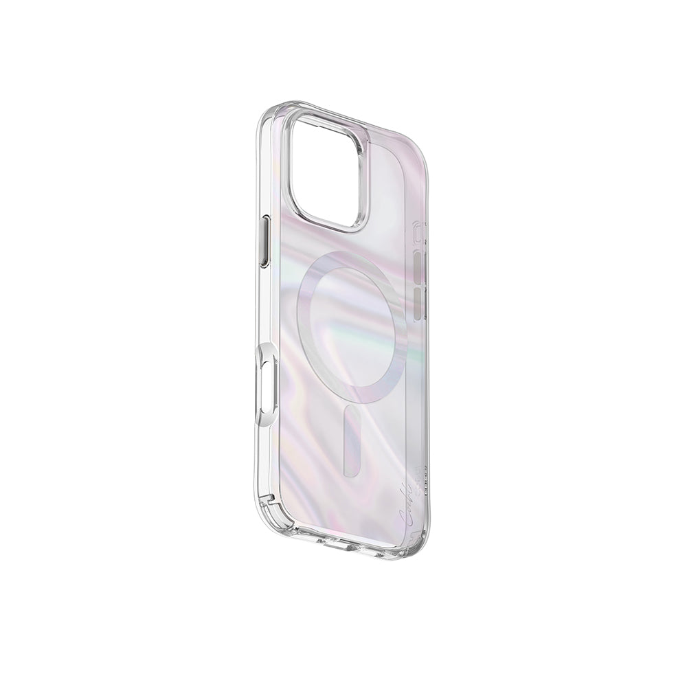 iPhone 16 Pro Max Kılıf M-safe Şarj Özellikli Holografik Şeffaf Arka Yüzey Coehl Savon Kapak