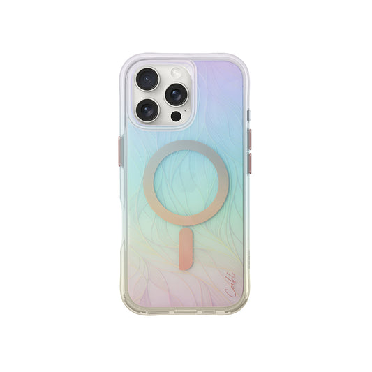 iPhone 16 Pro Max Kılıf M-safe Şarj Özellikli Holografik Şeffaf Arka Yüzey Coehl Willow Kapak
