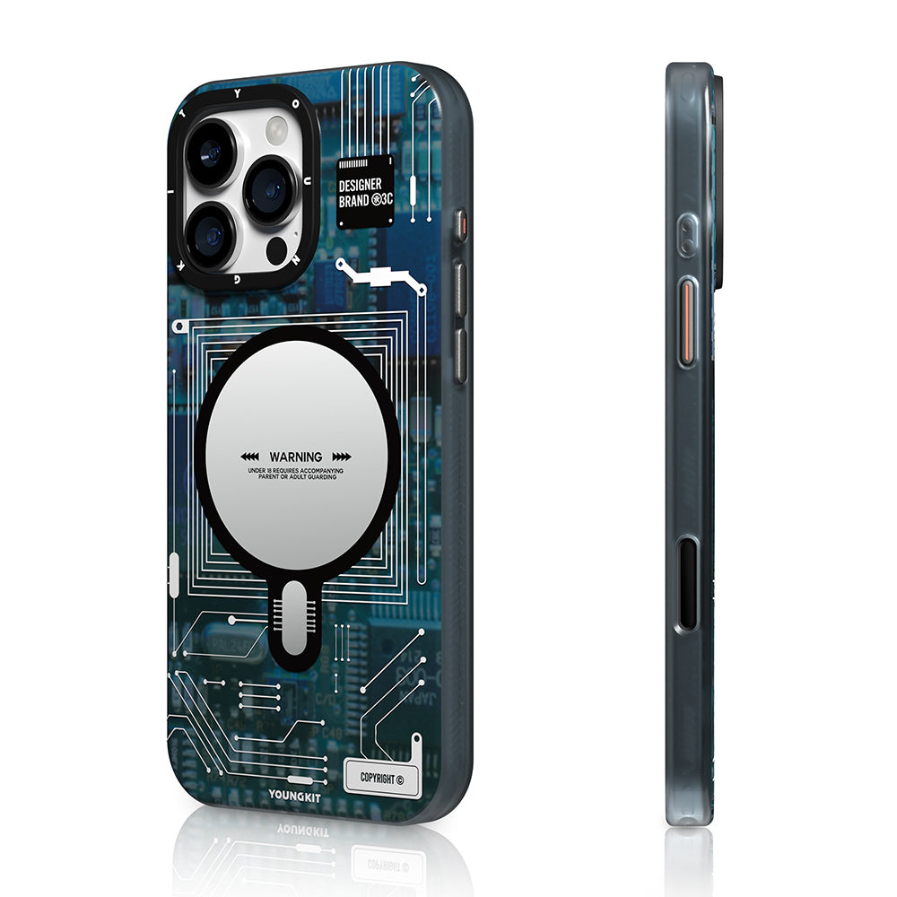 iPhone 16 Pro Max Kılıf M-safe Şarj Özellikli Kamera Denetim Butonlu Youngkit Technology Serisi Kapak