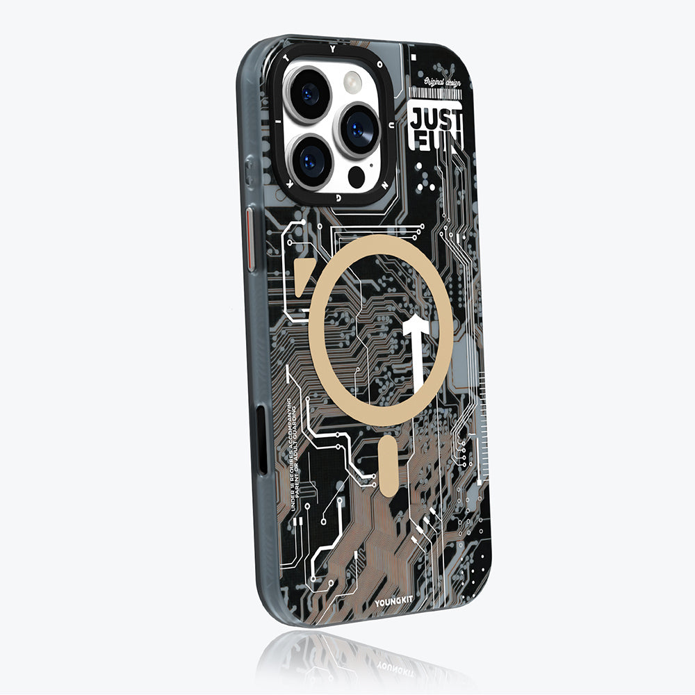 iPhone 16 Pro Max Kılıf M-safe Şarj Özellikli Kamera Denetim Butonlu Youngkit Technology Serisi Kapak