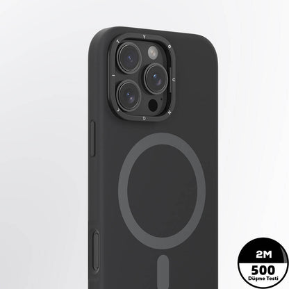 iPhone 16 Pro Max Kılıf M-safe Şarj Özellikli Kamera Standlı Youngkit Bitty Cream Kapak