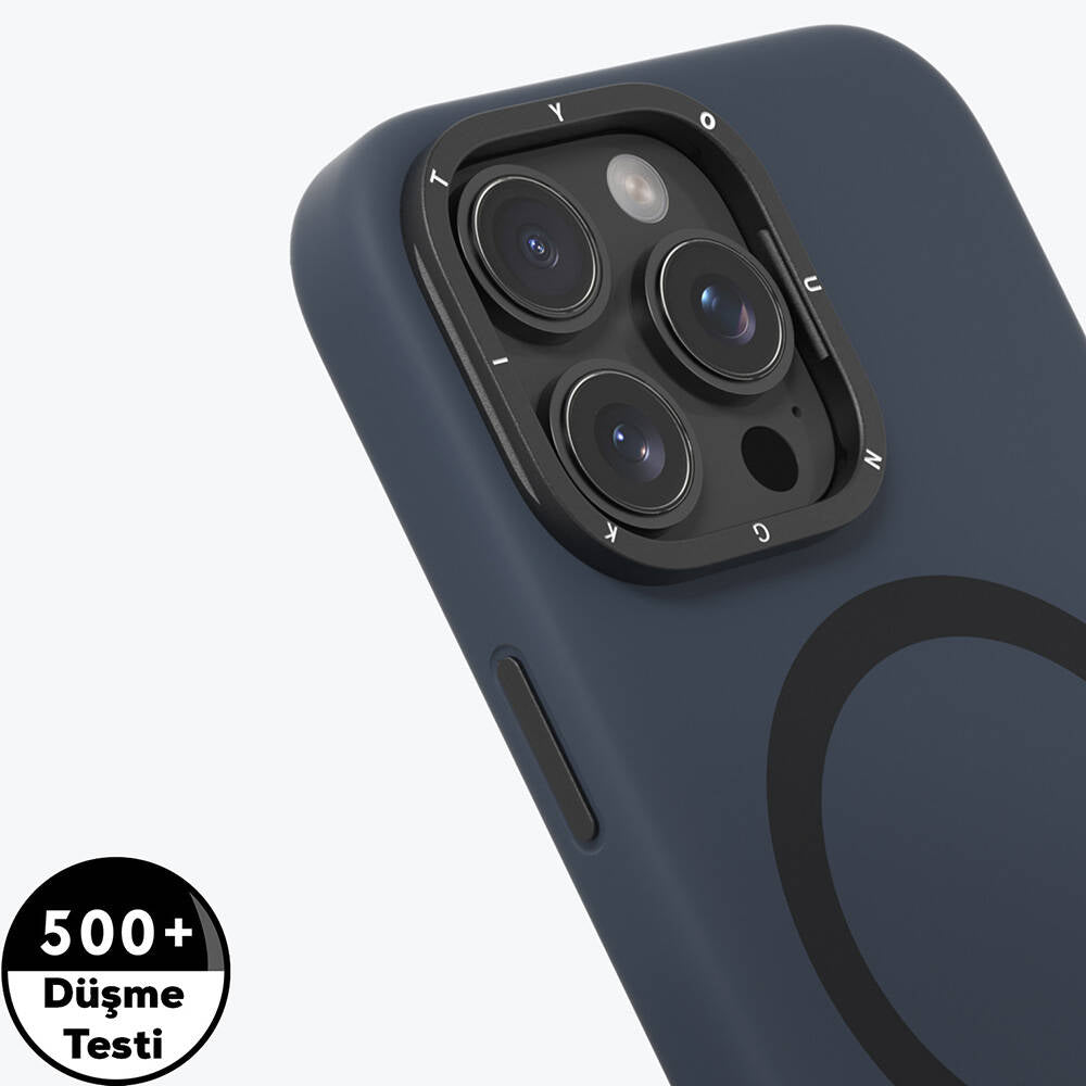 iPhone 16 Pro Max Kılıf M-safe Şarj Özellikli Kamera Standlı Youngkit Bitty Cream Kapak