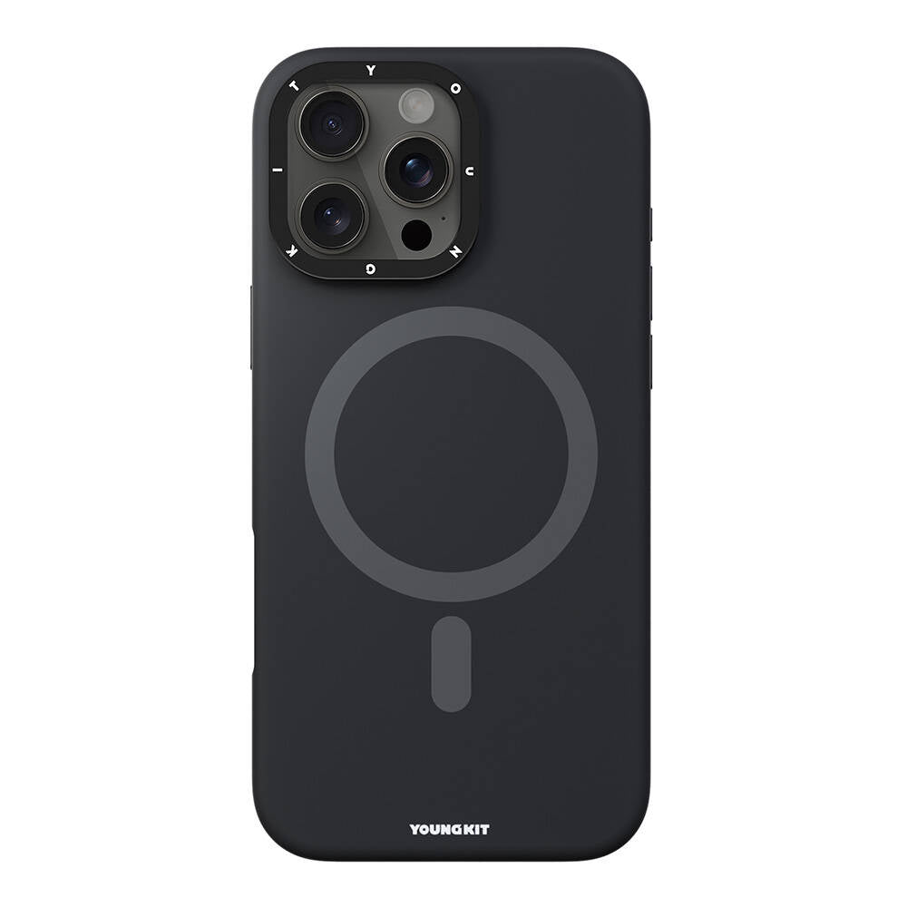 iPhone 16 Pro Max Kılıf M-safe Şarj Özellikli Kamera Standlı Youngkit Bitty Cream Kapak