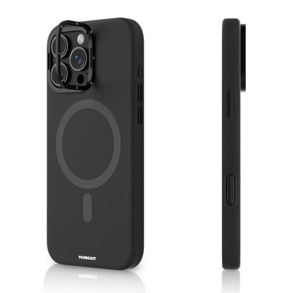 iPhone 16 Pro Max Kılıf M-safe Şarj Özellikli Kamera Standlı Youngkit Bitty Cream Kapak