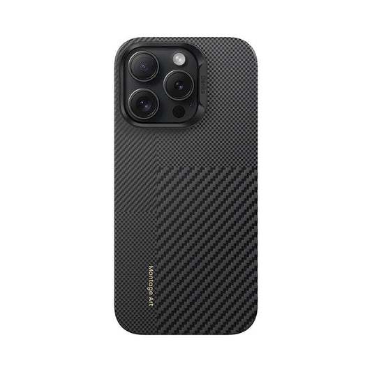 iPhone 16 Pro Max Kılıf M-safe Şarj Özellikli Karbon Fiber Benks Montage ArmorAir Kevlar Kapak