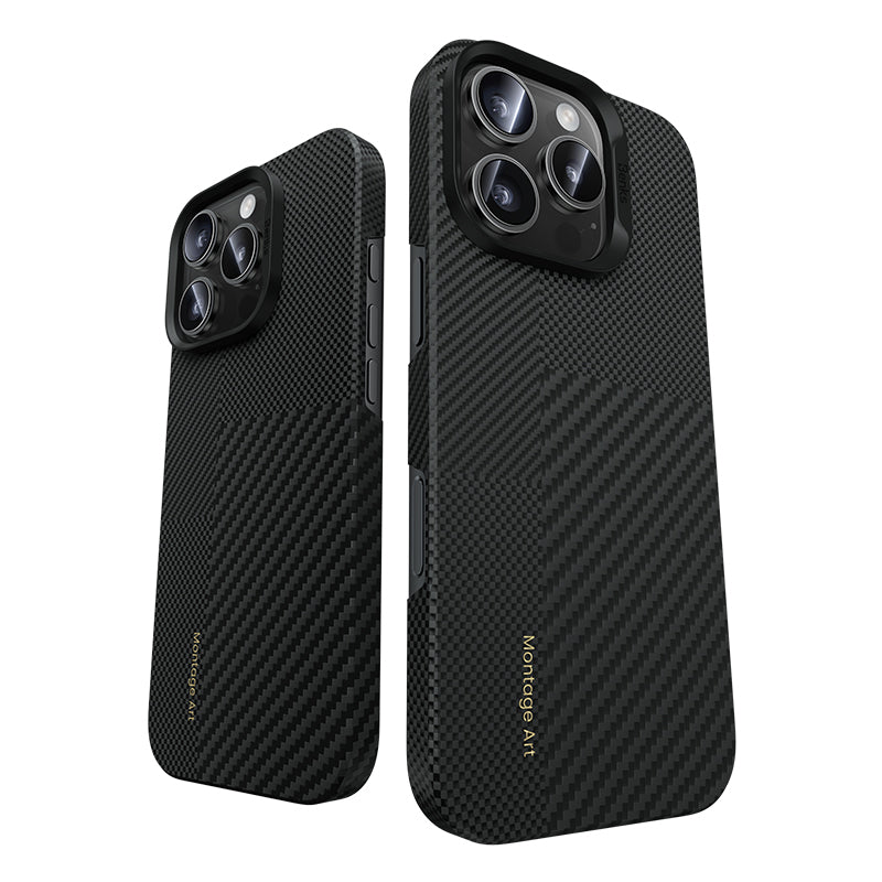 iPhone 16 Pro Max Kılıf Magsafe Şarj Özellikli Karbon Fiber Benks Yeni Seri Montage ArmorAir Kevlar Kapak