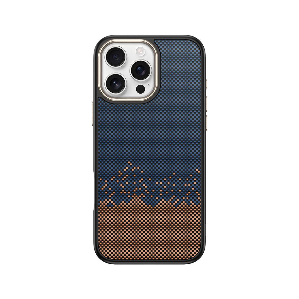 Apple iPhone 16 Pro Max Kılıf M-safe Şarj Özellikli Karbon Fiber Görünümlü Zore Antina Kapak