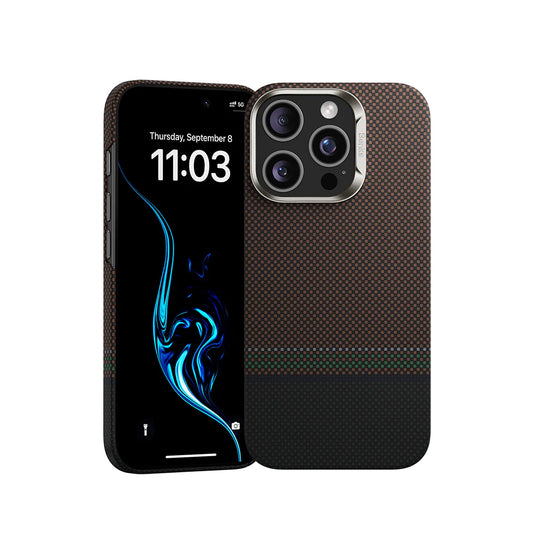iPhone 16 Pro Max Kılıf M-safe Şarj Özellikli Karbon Fiber Tasarımlı Benks Prestige ArmorAir Kevlar Kapak