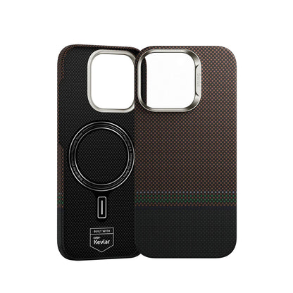 iPhone 16 Pro Max Kılıf M-safe Şarj Özellikli Karbon Fiber Tasarımlı Benks Prestige ArmorAir Kevlar Kapak